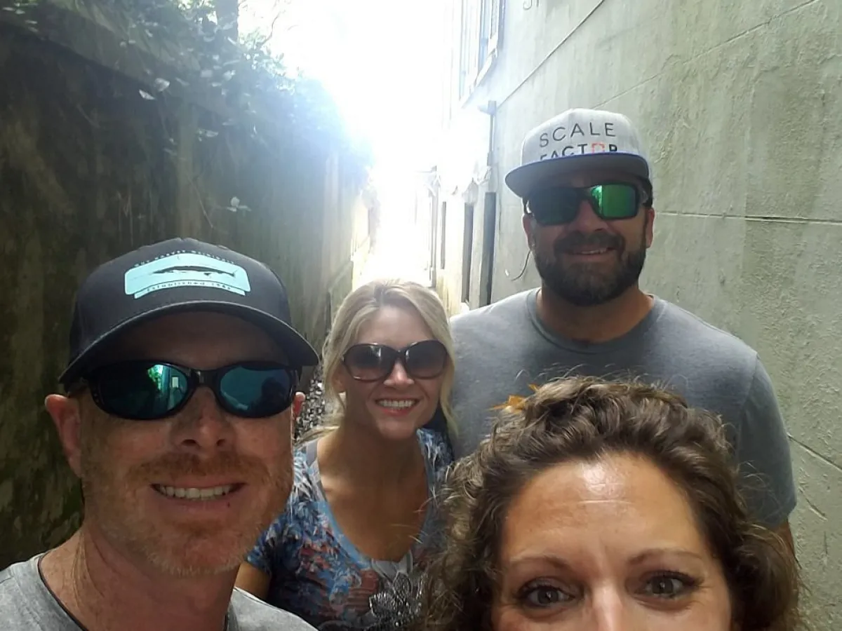 a group of people posing for the camera