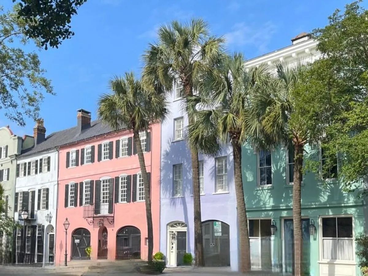 a tree in front of a building
