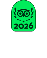 Green badge with an owl face and '2026' text.